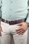 Custom-Made Genuine Leather Men's Jeans Belt 4.5CM Black Pipe Buckle Extra Thick 4MM Italian Sports Belt - 3