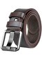 Custom-Made Genuine Leather Men's Jeans Belt 4.5CM Black Pipe Buckle Extra Thick 4MM Italian Sports Belt - 4