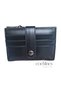 Women's Black Multi-Eye Soft Soft Textured Small Wallet with Magnet Cover