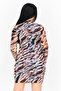 Women Animal Printed Mini Dress, Multicolor - 3