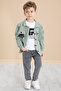 Green Pocket Flap Shirt Jean Pants Boy 3 Piece Suit 20023 - 2
