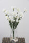 Artificial Flower 7 Branched 30 Flower Carnation Bunch White
