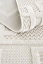 Ares 8808 Cream Runner Geometric Entrance Hall Hallway Carpet Bedroom Carpet Curly Cut Carpet Runner - 7