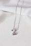 Letter Balloon Model Silver Colored Steel Necklace - 2