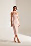 Monique Strapless Pencil Skirt Powder Wedding Dress - 2