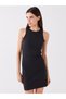 Women's Crew Neck Straight Dress - 3