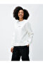 Crew Neck Slogan Raster Sweatshirt - Long Sleeve and Ribbed