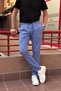 New Season Men's Black Lace-up Trousers with Clamp Detail - 3