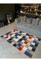 Amethyst Series Multicolor Pixel Patchwork Patterned Woven Base Modern Decorative Carpet Ametist34