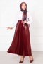 Sena Pleated Skirt Burgundy