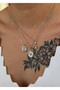 Set of 3 Silver Color Heart Stars Necklace - 2