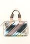 Women's Pink Multi Color Stone Cylinder Casual Shoulder Bag - 3