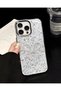 iPhone 12 (6.1 Inch) Compatible Glitter Embossed Figure Glossy Epoxy Lux Transparent Case
