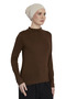 Women's Organic Long Sleeve Turtleneck Body - Chocolate - 6