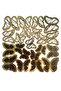 Black Gold Leaf Butterfly Cake Decor Ornament 42 Pieces