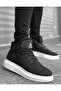 Men's Daily Faux Leather Black White Water Resistant Comfortable Winter Boots with Fur Inside Laced Stylish - 3