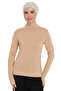 Women's Organic Long Sleeve Turtleneck Bodysuit - Dark Beige