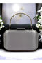 Gray Color Satin Silver Case Metal Handle Evening Bag Evening Bag Wedding Engagement Portfolio - 2