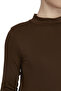 Women's Organic Long Sleeve Turtleneck Body - Chocolate - 3