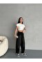 Women's Pale Effect Loose Cut Comfortable Wide Leg Baggy Jeans - 5