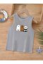 Cartoon Character Printed Sleeveless Children's T-Shirt