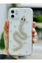 iPhone 11 Compatible Stone Snake Design Flexible Silicone Case with Toy - 4