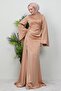 Jasmine Satin Evening Dress Sütlükkahve - 2