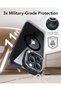 iPhone 16 Pro Compatible Halolock Mag Safe Classic Hybrid Stand Silicone Case Transparent Black - 2