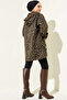 Hooded Mink Leopard Print Wide Fit Long Stamp Jacket - 3