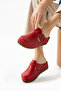 3085 Red Solid Color Perforated Anatomical Slippers