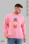 Unisex Long Sleeve Romania Cusatura Printed Crew Neck Hoodless Raster Oversize Sweatshirt - 4