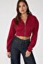 Zippered Hooded Sweatshirt