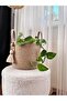Wicker Jute Basket Flower Pot Organizer Decorative Basket Flower Pot