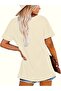 Women's Free Spirit Printed White T-Shirt Oversize Casual - 2