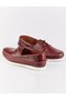 Pianello Genuine Leather Brown Lace-Up Summer Men's Casual Boat Shoes - 4