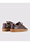 Genuine Leather Brown Lace-Up Men's Sports Sneakers - 4