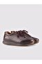 Lightweight High Genuine Leather Brown Lace-up Casual Men's Sneakers - 2
