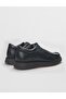Genuine Leather Navy Blue Lace-Up Men's Casual Shoes - 3