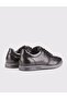 Genuine Leather Rubber Sole Black Lace-Up Men's Sports Shoes - 3