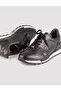 Genuine Leather Black Lace-up Thermo Sole Men's Sports Shoes - 4