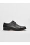 Genuine Leather Black Lace-Up Men's Casual Shoes