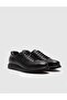 Genuine Leather Black Lace-Up Men's Casual Shoes - 2