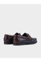 Biella Genuine Leather Navy Blue Men's Casual Boat Shoes with Lace Detail - 3