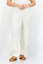 Women Knitted Cable Jogger Pants, Ivory