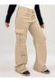Girls' 100% Cotton Gabardine Pants – Comfortable Wide Leg Cut, Cargo Pockets, and High Waist