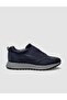 Knitwear Navy Blue Lace-Up Men's Sports Shoes