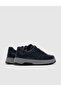 Genuine Leather Navy Blue Lace-Up Men's Sports Shoes - 3