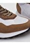 100% Genuine Leather White - Tan Suede Lace-Up Men's Sports Shoes - 4
