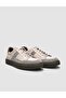 100% Genuine Leather Beige Lace-Up Men's Sports Shoes - 2