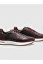 Genuine Leather Brown Lace-Up Men's Sports Shoes - 4